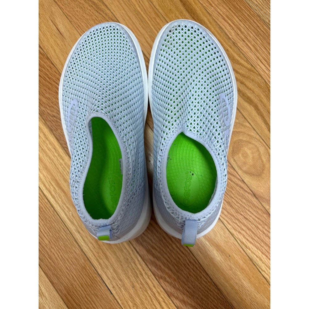Oofos OOmg Mesh Low Light Blue Recovery Slip On Shoes Womens 9.5 EU 40.5